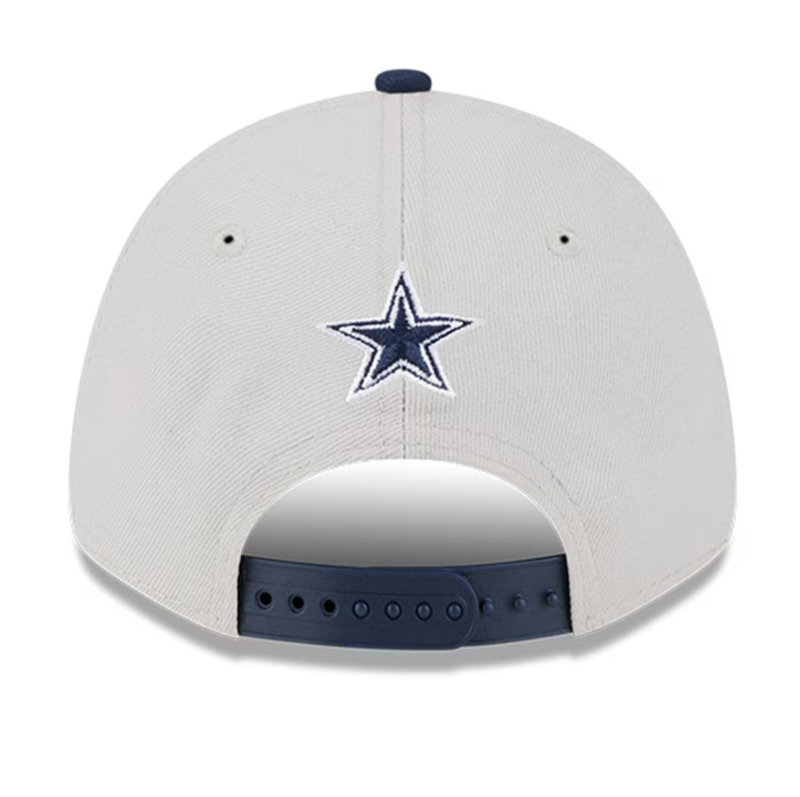 Dallas Cowboys New Era 2023 NFL Draft 9FORTY Adjustable Hat - Stone/Navy