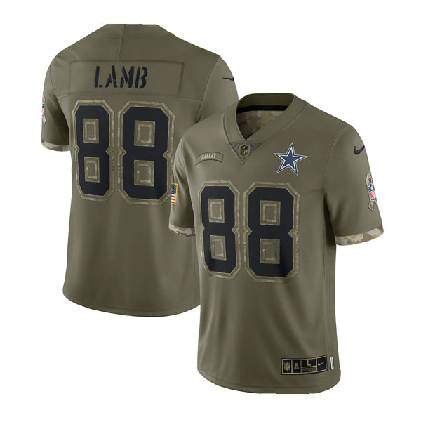 CeeDee Lamb Dallas Cowboys Nike 2022 Salute To Service Limited Jersey - Olive