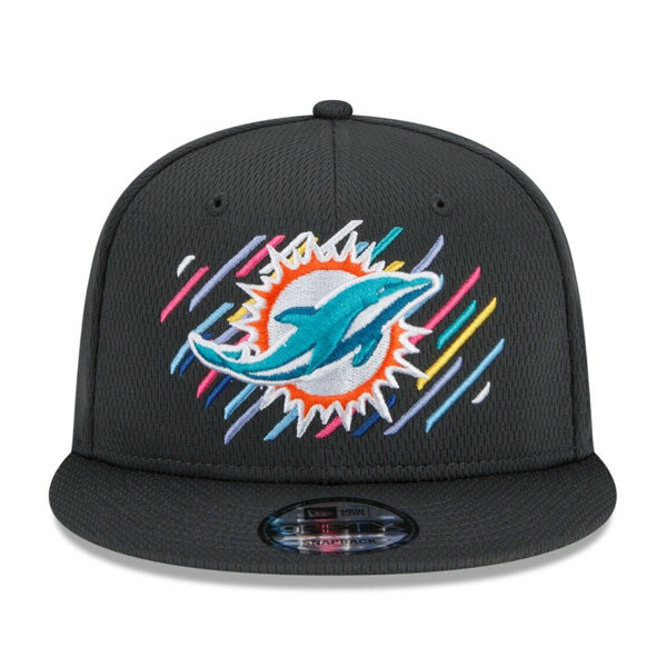 Miami Dolphins New Era 2021 NFL Crucial Catch 9Fifty Snapback Adjustable Hat - Charcoal
