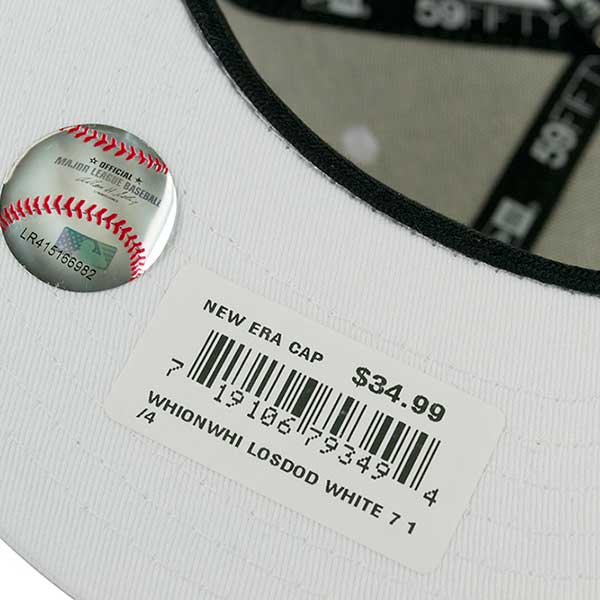 Los Angeles Dodgers WOW White on White FITTED 59Fifty New Era MLB Hat