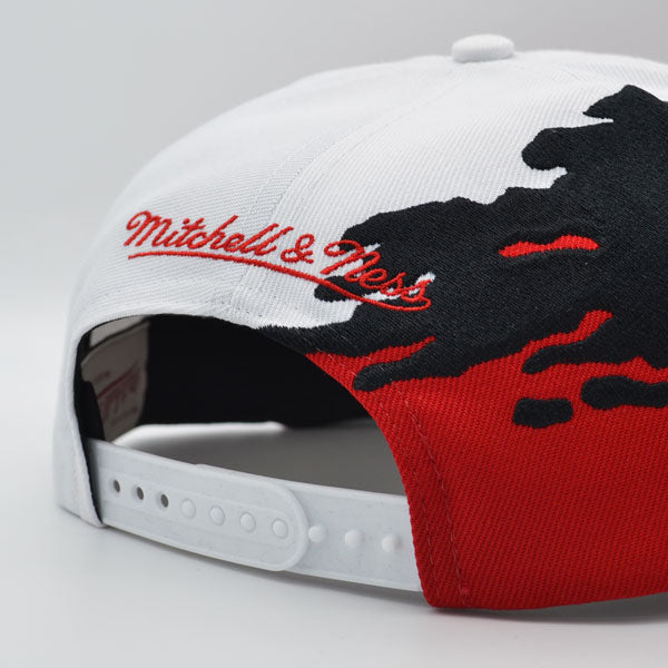 Ohio State Buckeyes NCAA Mitchell & Ness PAINTBRUSH Snapback Hat - Red/Black