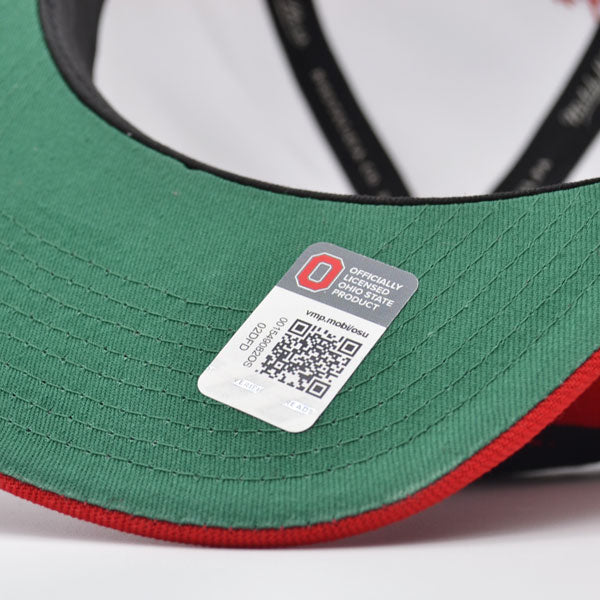 Ohio State Buckeyes NCAA Mitchell & Ness PAINTBRUSH Snapback Hat - Red/Black