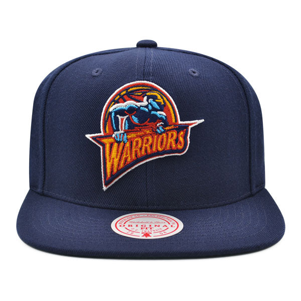 Golden State Warriors NBA Mitchell & Ness CLASSIC LOGO Snapback Hat - Navy