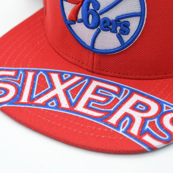 Philadelphia 76ers Mitchell & Ness SWINGMAN POP Snapback Hat - Red