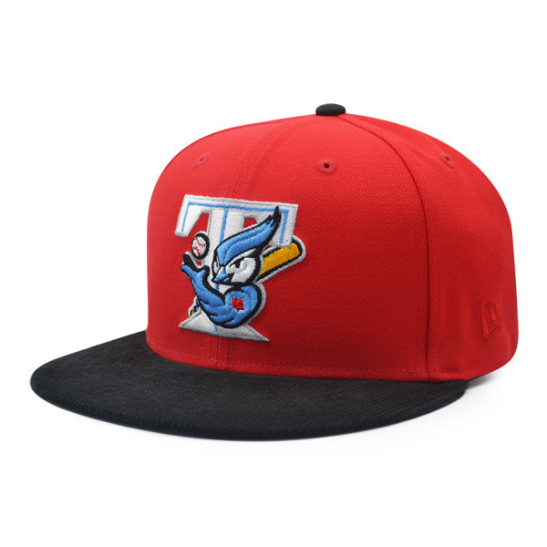 Toronto Blue Jays 30th ANNIVERSARY Exclusive New Era 59Fifty CORD Fitted Hat – Red/Black