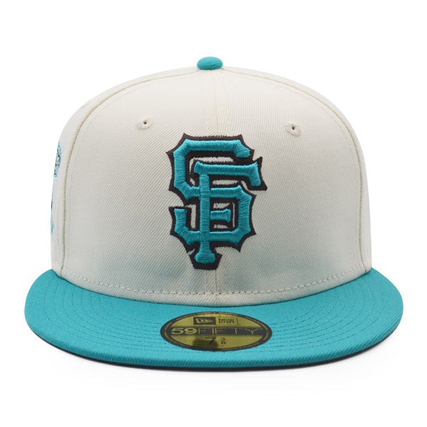 San Francisco Giants 50th Anniversary Exclusive New Era 59Fifty Fitted Hat – Chrome/Teal/Chocolate UV