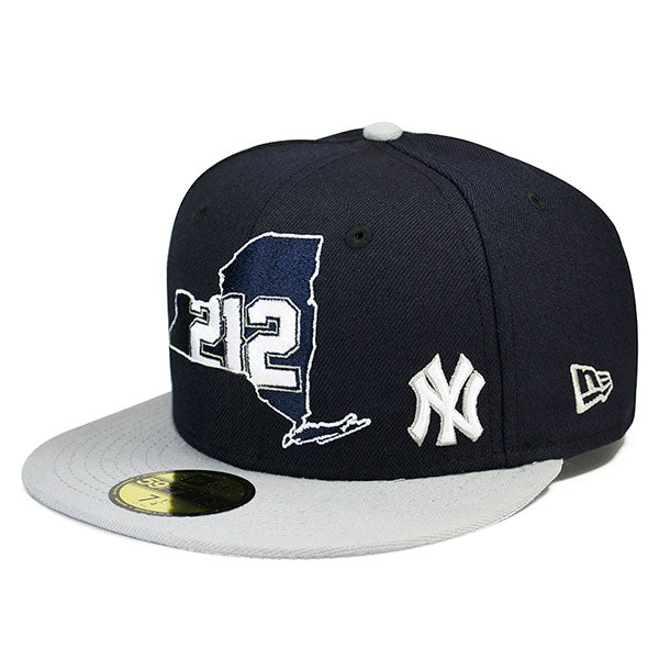 New York Yankees 212 AREA CODE State Fitted 59Fifty New Era MLB Hat