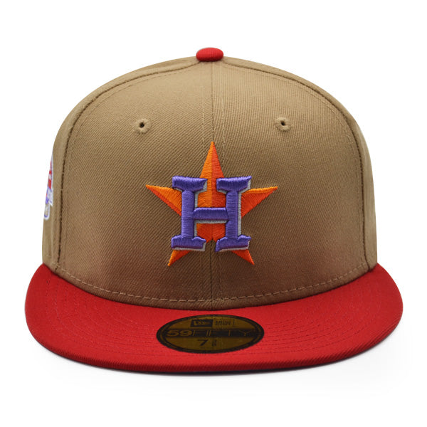 Houston Astros 45th ANNIVERSARY Exclusive New Era 59Fifty Fitted Hat – Khaki/Red