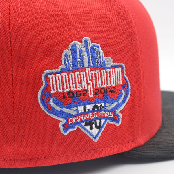 Los Angeles Dodgers 40th ANNIVERSARY Exclusive New Era 59Fifty CORD Fitted Hat – Red/Black