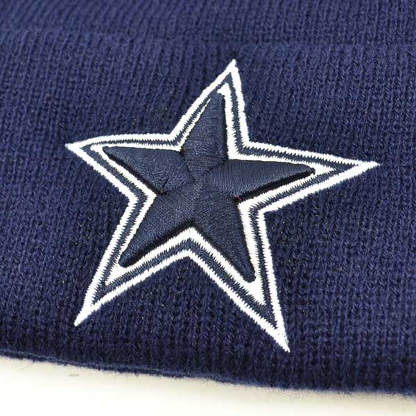 Dallas Cowboys Basic Team Logo Navy KNIT Cuffed NFL Hat