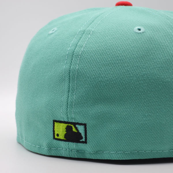 Boston Red Sox 2007 WORLD SERIES Exclusive New Era 59Fifty Fitted Hat – Mint/Red/Lime UV