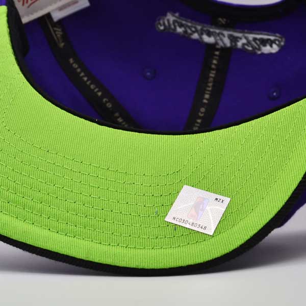 Milwaukee Bucks Mitchell & Ness RELOAD Snapback NBA Hat - Purple/Black/Lime