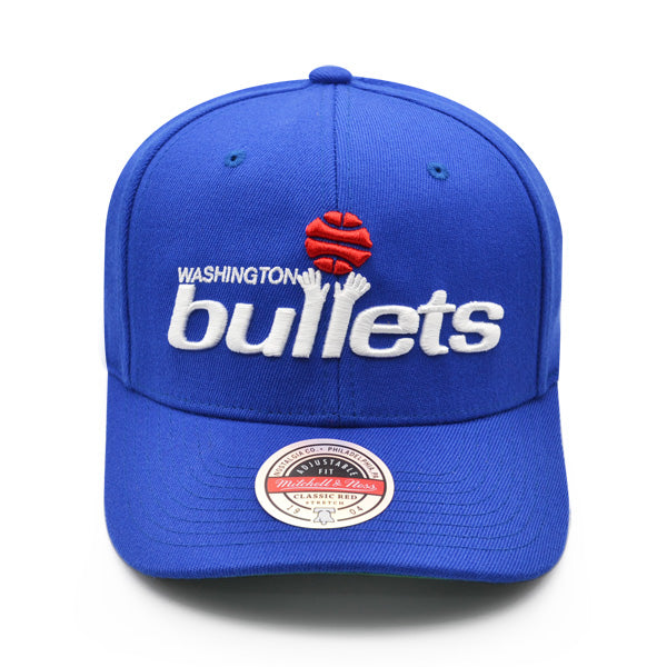 Washington Bullets Mitchell & Ness HWC TEAM GROUND Pre-Curved Stretch-Fit Snapback Hat - Royal