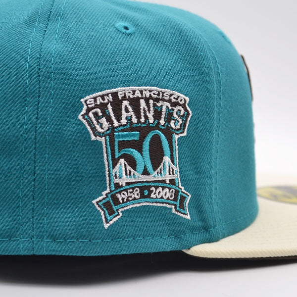 San Francisco Giants 50th Anniversary Exclusive New Era 59Fifty Fitted Hat –Teal/Chrome