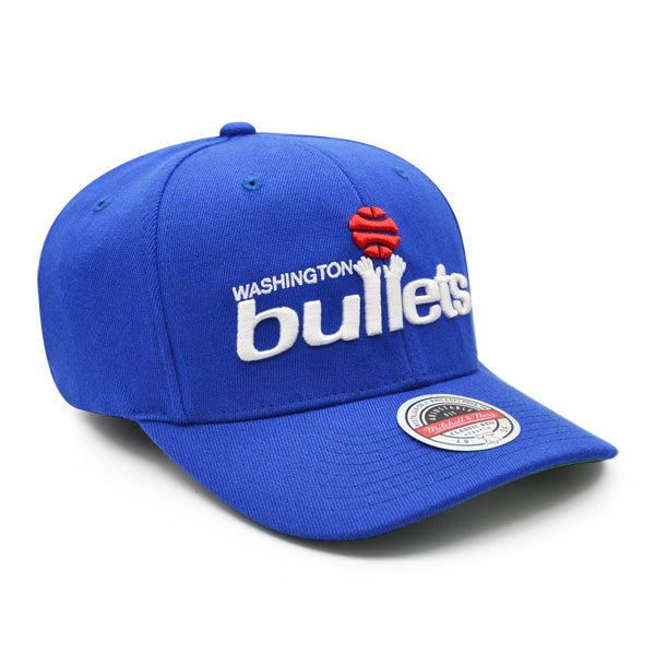 Washington Bullets Mitchell & Ness HWC TEAM GROUND Pre-Curved Stretch-Fit Snapback Hat - Royal