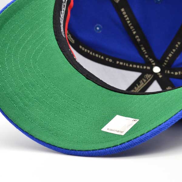 Washington Bullets Mitchell & Ness HWC TEAM GROUND Pre-Curved Stretch-Fit Snapback Hat - Royal