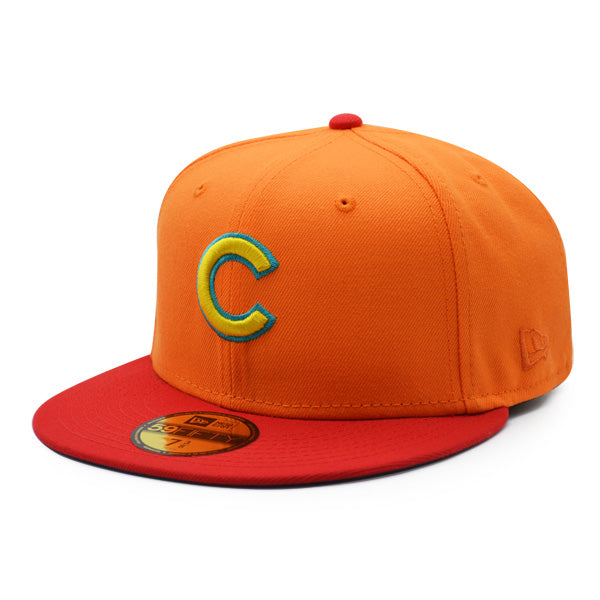 Chicago Cubs 1990 ALL-STAR GAME Exclusive New Era 59Fifty Fitted Hat –Orange/Red/Teal UV