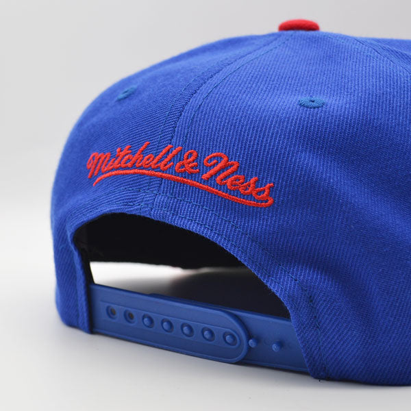 Washington Bullets Mitchell & Ness HWC TEAM GROUND 2Tone Snapback Hat - Royal/Red