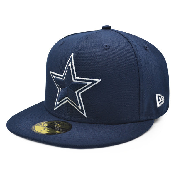 Dallas Cowboys LOGO SIDE Exclusive New Era 59Fifty Fitted NFL Hat - Navy/Gray UV