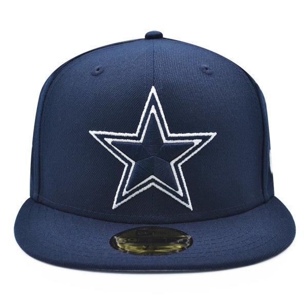 Dallas Cowboys LOGO SIDE Exclusive New Era 59Fifty Fitted NFL Hat - Navy/Gray UV