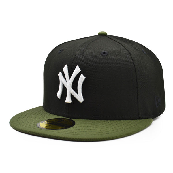 New York Yankees 1999 WORLD SERIES Exclusive New Era 59Fifty Fitted Hat - Black/Olive