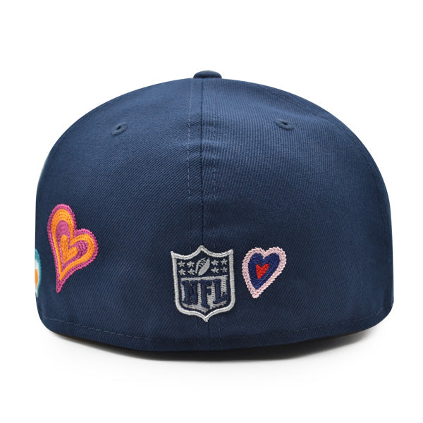 Dallas Cowboys CHAINED HEARTS Exclusive New Era 59Fifty Fitted NFL Hat- Navy/Pink