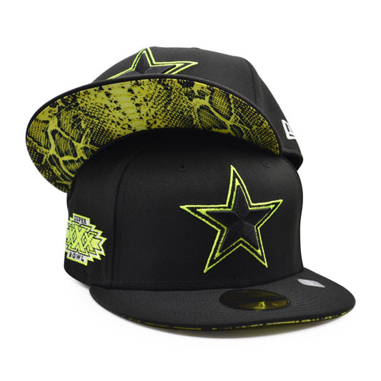 Dallas Cowboys SUMMER POP Exclusive New Era 59Fifty Fitted NFL Hat - Black/Lime