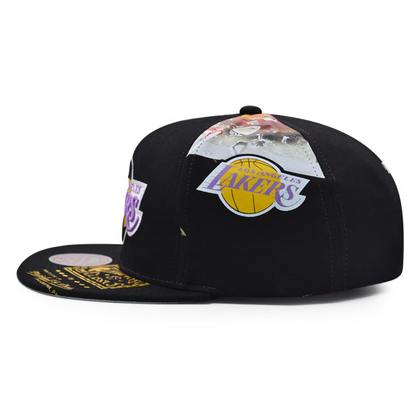 Los Angeles Lakers Mitchell & Ness SUPER REMIX Snapback Hat - Black/Yellow