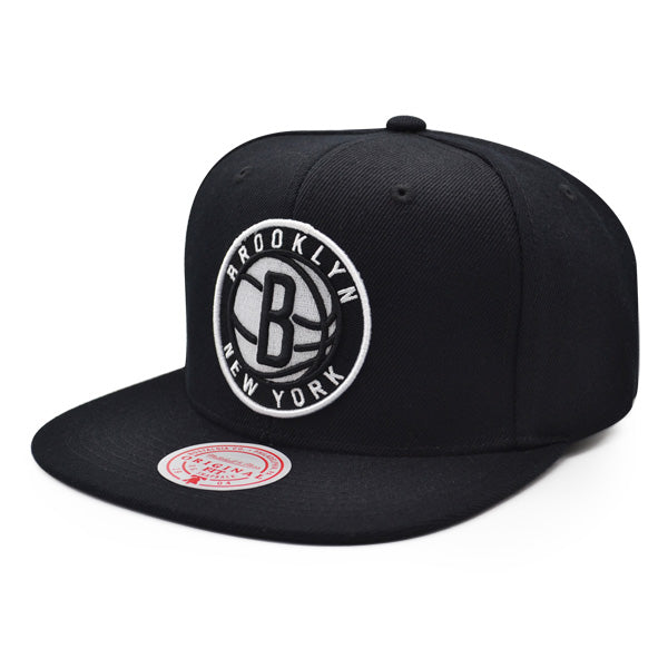 Brooklyn Nets NBA Mitchell & Ness CLASSIC BBALL Snapback Hat - Black