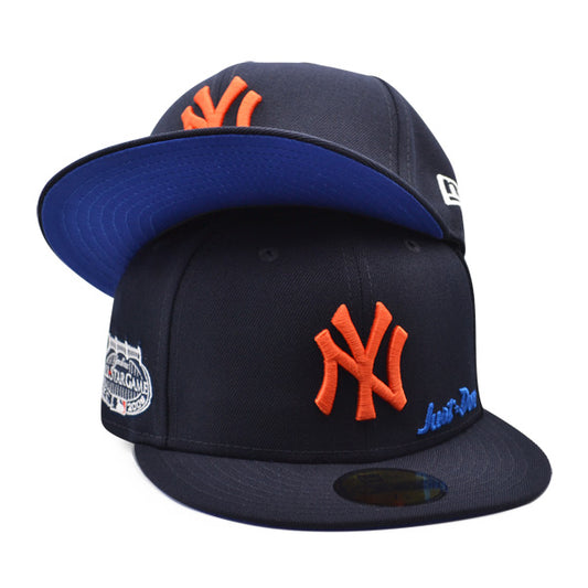 New York Yankees JUST DON 2008 All-Star Exclusive New Era 59Fifty Fitted NBA Hat – Navy/Orange/Royal Bottom