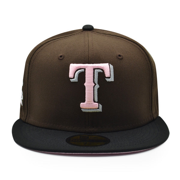 Texas Rangers 1995 ALL-STAR GAME Exclusive New Era 59Fifty Fitted Hat – Brown/Black/Pink Bottom