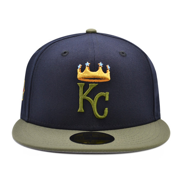 Kansas City Royals 2015 WORLD SERIES Exclusive New Era 59Fifty Fitted Hat - Navy/New Olive