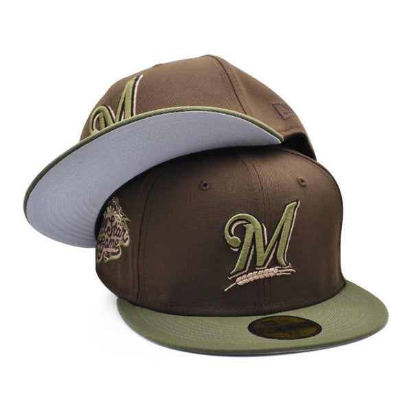 Milwaukee Brewers 2002 ALL-STAR GAME Exclusive New Era 59Fifty Fitted Hat – Brown/Olive/Gray Bottom