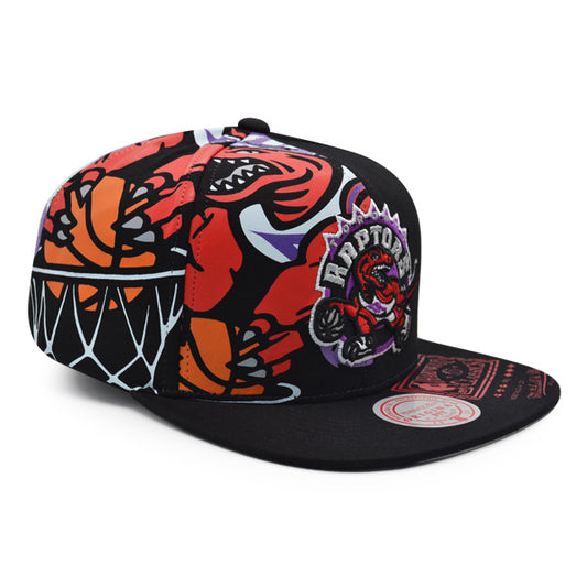 Toronto Raptors Mitchell & Ness SUPER REMIX Snapback Hat - Black/Purple