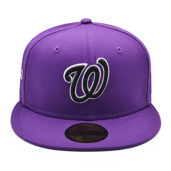 Washington Nationals 2019 WORLD SERIES CHAMPIONS Exclusive New Era GLOW 59Fifty Fitted Hat - Purple/Lavender Bottom