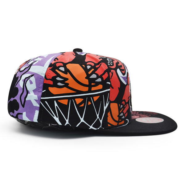 Toronto Raptors Mitchell & Ness SUPER REMIX Snapback Hat - Black/Purple