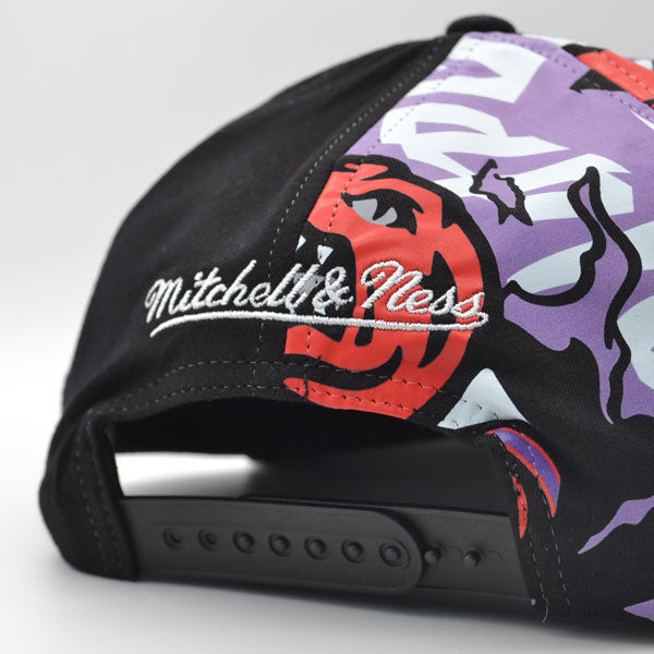 Toronto Raptors Mitchell & Ness SUPER REMIX Snapback Hat - Black/Purple