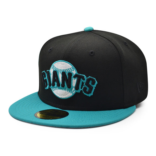 San Francisco Giants 2014 WORLD CHAMPIONS Exclusive New Era 59Fifty Fitted Hat – Black/Teal/Gray Bottom