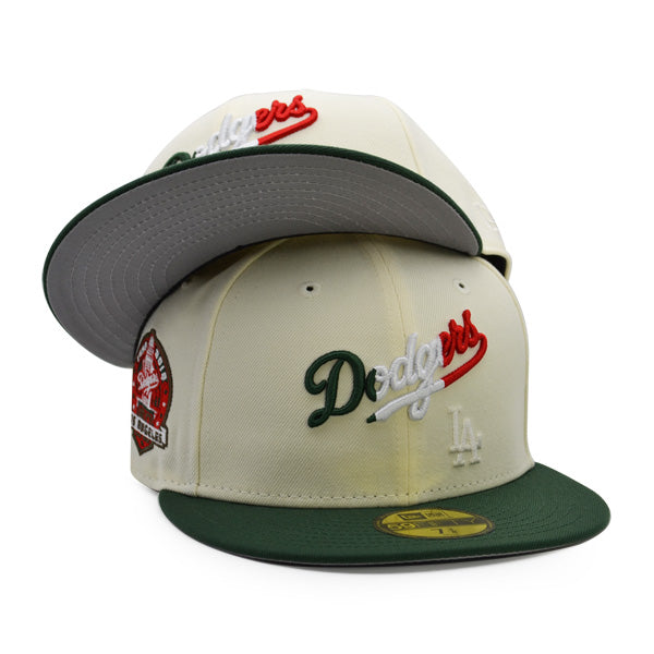 Los Angeles Dodgers 60th Anniversary Exclusive New Era 59Fifty Fitted Hat - Chrome/Mountain Green