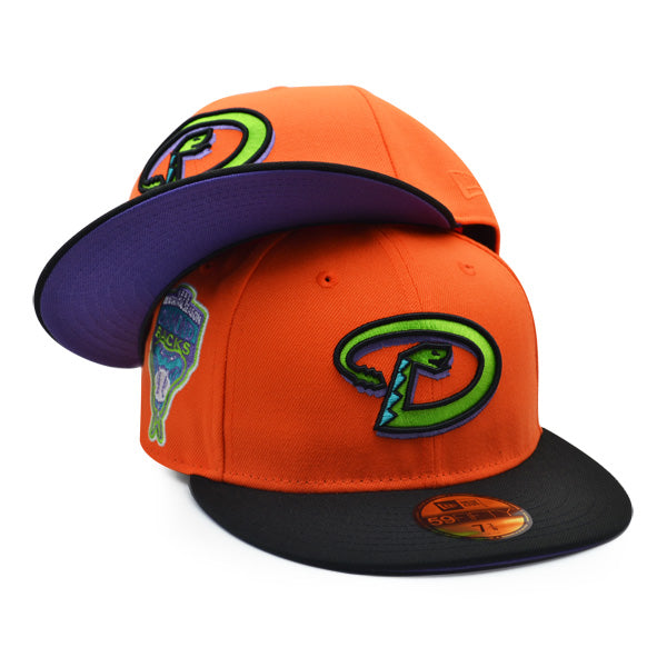 Arizona Diamondbacks 1998 INAUGURAL SEASON Exclusive New Era 59Fifty Fitted Hat -Orange/Black