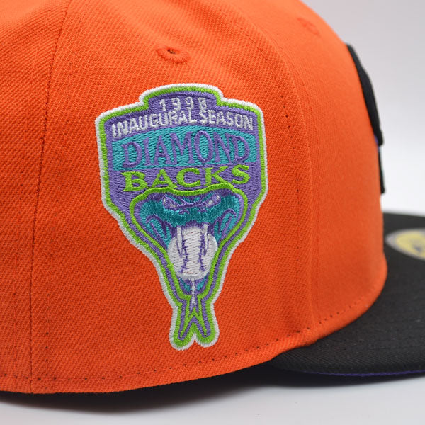 Arizona Diamondbacks 1998 INAUGURAL SEASON Exclusive New Era 59Fifty Fitted Hat -Orange/Black