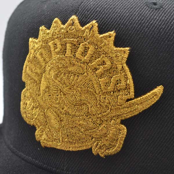 Toronto Raptors HWC Mitchell & Ness TRUE LUCK Snapback Hat - Black/Brick Gold