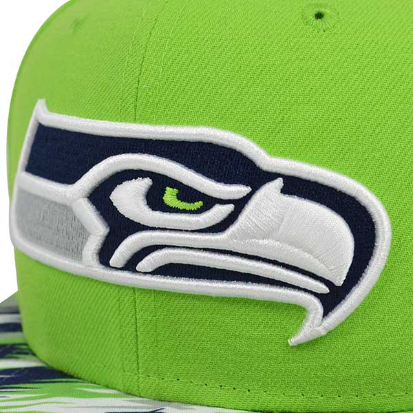 Seattle Seahawks PRINT PLAY ABSTRACT SNAPBACK 9Fifty New Era NFL Hat