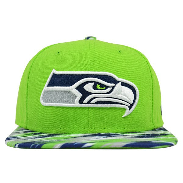 Seattle Seahawks PRINT PLAY ABSTRACT SNAPBACK 9Fifty New Era NFL Hat