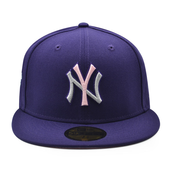 New York Yankees 1998 WORLD SERIES Exclusive New Era 59Fifty Fitted Hat - Purple/Pink