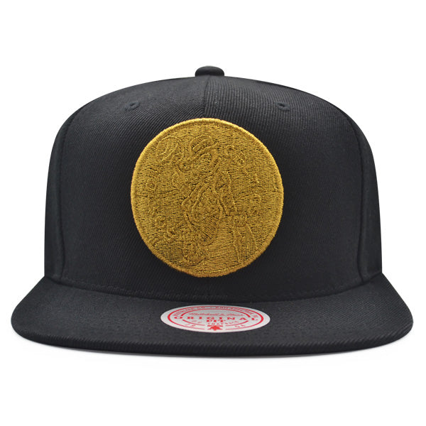 Boston Celtics HWC Mitchell & Ness TRUE LUCK Snapback Hat - Black/Brick Gold