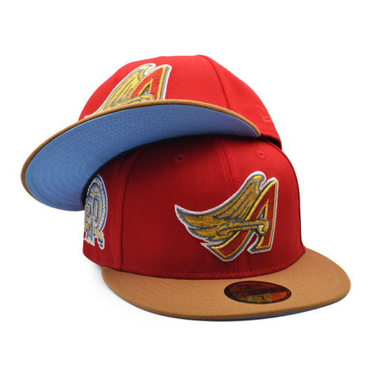 Anaheim Angels 50th Anniversary Exclusive New Era 59Fifty Fitted Hat – Red/Bronze