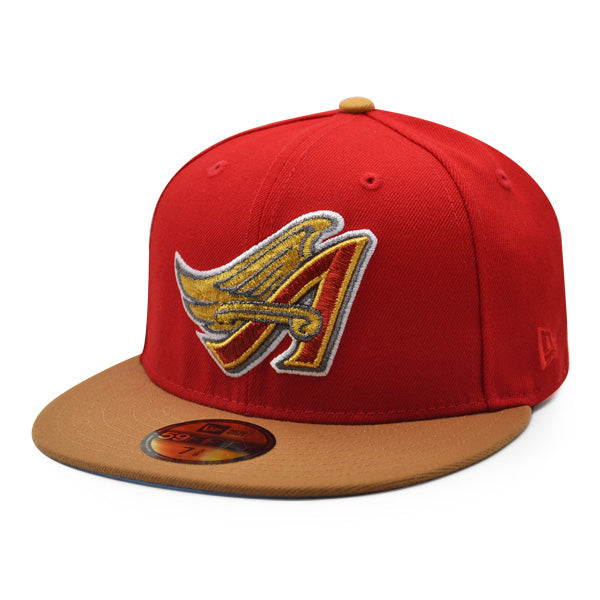 Anaheim Angels 50th Anniversary Exclusive New Era 59Fifty Fitted Hat – Red/Bronze