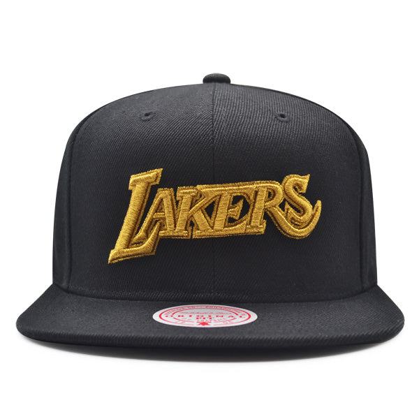 Los Angeles Lakers HWC Mitchell & Ness TRUE LUCK Snapback Hat - Black/Brick Gold