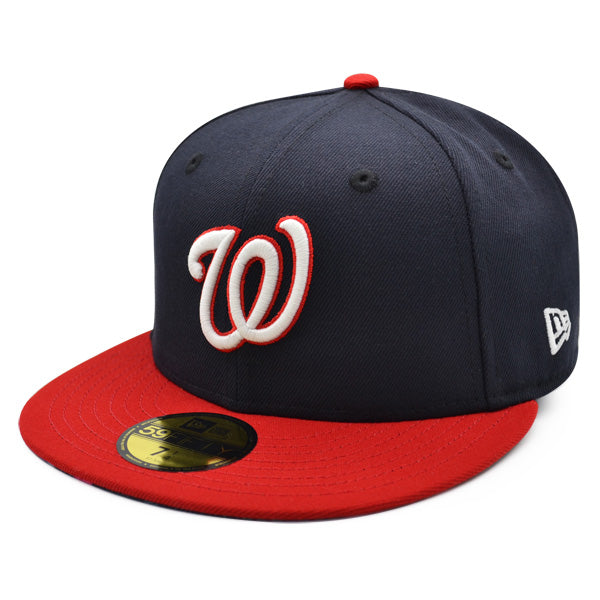 Washington Nationals 2019 WORLD SERIES CHAMPIONS Exclusive New Era 59Fifty Fitted Hat - Navy/Red/Floral Bottom